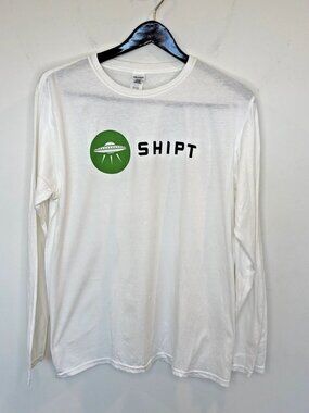 Shipt Shopper White Long Sleeve T Shirt Unisex Size L Delivery Uniform